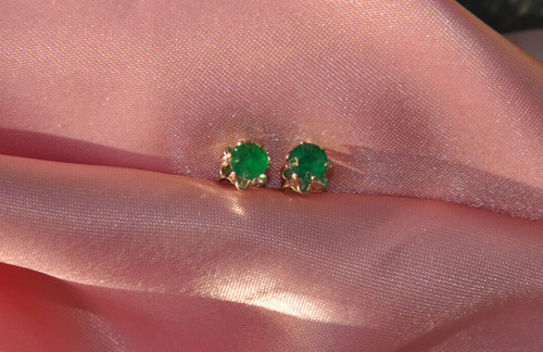 4mm round natural - round, stud