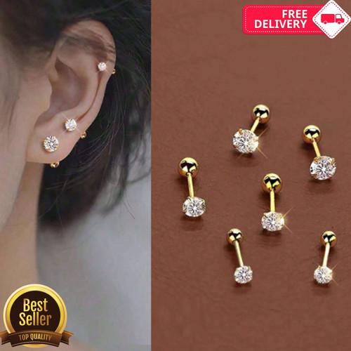 Stud earrings set titanium - set,