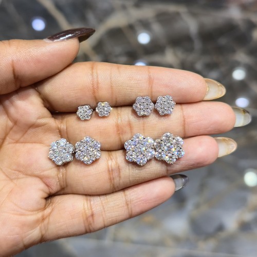 Vvs moissanite studs cluster - moissanite,