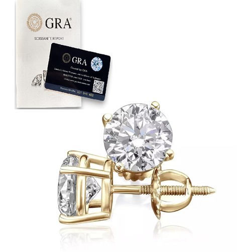 Moissanite screw back 14k - screw,