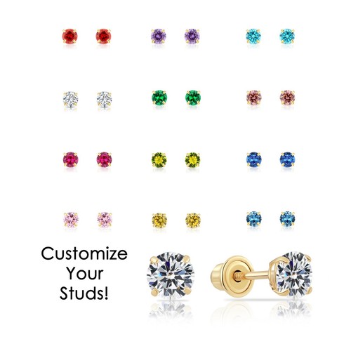 14k real solid - 14k, birthstone