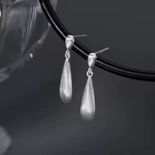 925 silver textured teardrop - silver,