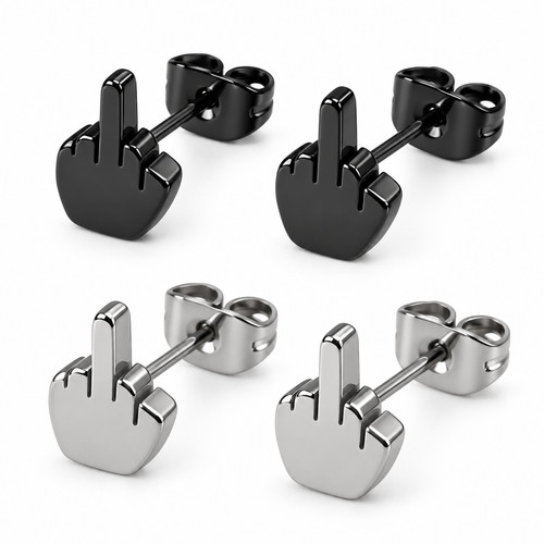 Pairs punk stainless steel - 2,
