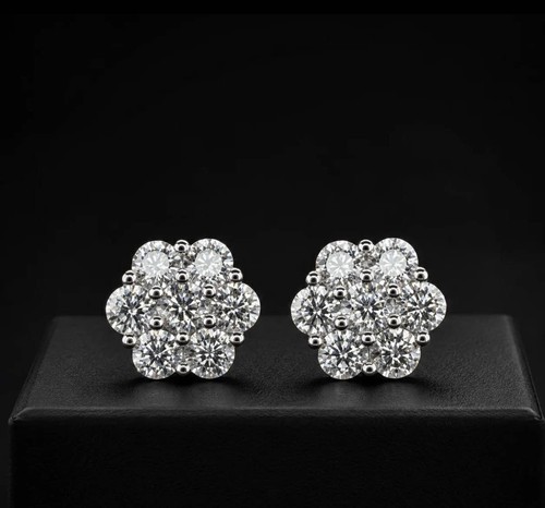 Vvs moissanite studs cluster - vvs,
