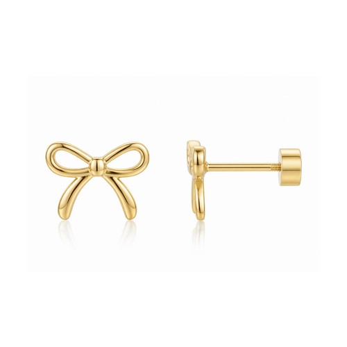 Titanium flat back earrings - flat,