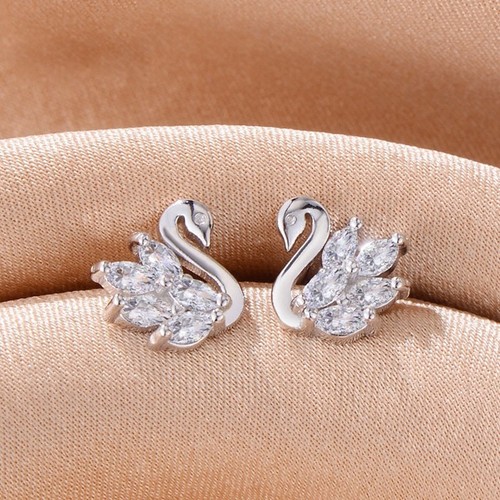 Shining swan studs - shining,