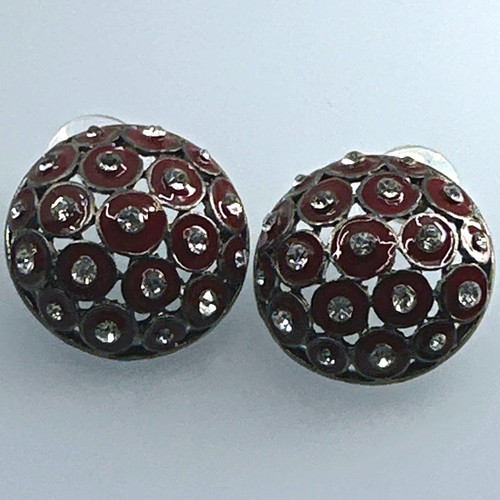 Round pavé simulated crystal - round,