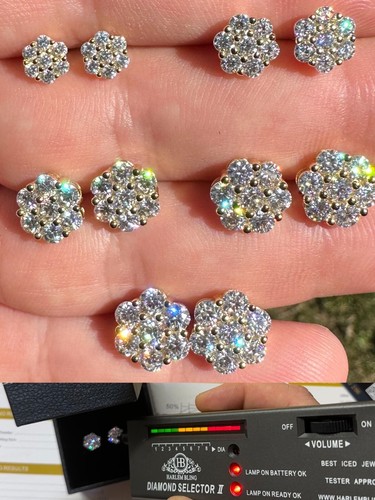 Moissanite studs iced - studs,