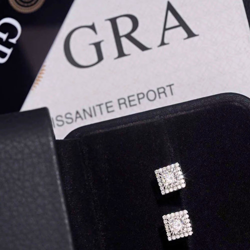 8mm moissanite stud earrings - 8mm,